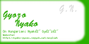 gyozo nyako business card